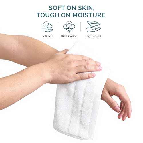 Casa Platino 100% Cotton Washcloths 6 Pack - Spa & Salon Quality Face Towels - Ring Spun, Soft & Absorbent Wash Cloth Rags for Body, Beauty, Home, Gym - Fingertip Towels - 13"x13", White Washcloths