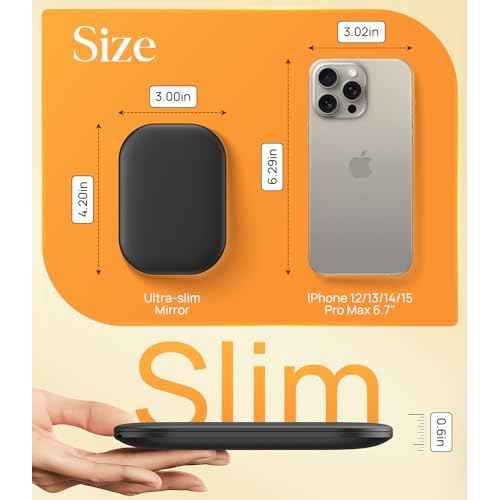 Gospire Lighted Compact Mirror with Light and Magnification 1X/3X, Stepless Dimming and Three-Color Adjustable Lights, Rechargeable Battery and Small Mirror for Purse and Travel - Black
