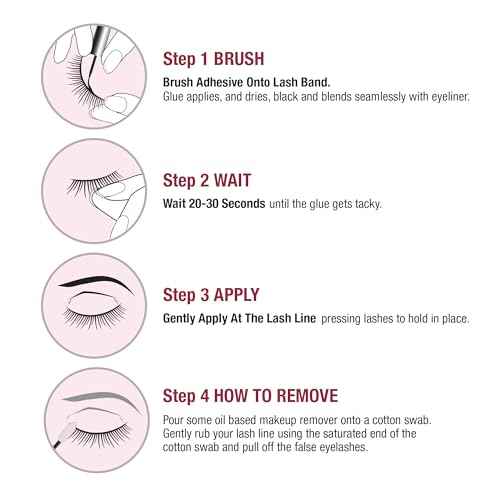 i?ENVY Super Strong Hold Eyelash Adhesive, Waterproof, 48-Hour Long-Lasting Lash Glue, Latex-Free, Hypoallergenic, Quick-Drying with Brush-On Applicator for Strip Lashes (Black, 1 Pack)