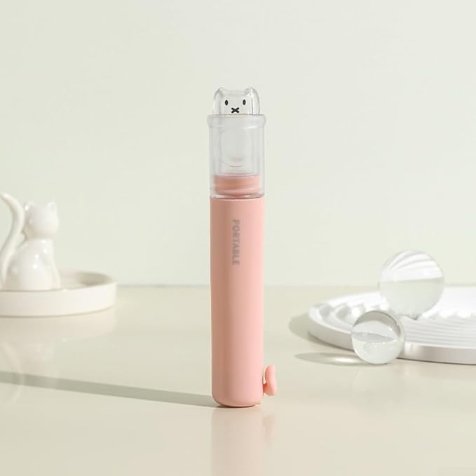 Portable 2-in-1 Travel Toothbrush Set with Compact PP Case and Soft Bristles for Gentle Cleaning, Integrated Toothpaste Storage Holder for On-the-Go Dental Care(Pink)