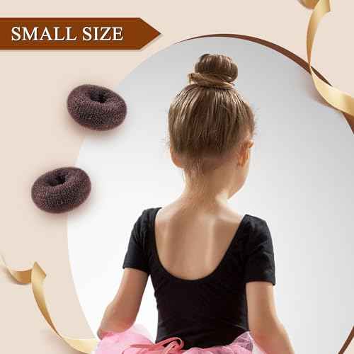 MORGLES Hair Bun Maker, 4Pcs Donut Bun Maker with 10Pcs Black Bobby Pins for Hair Ring Style