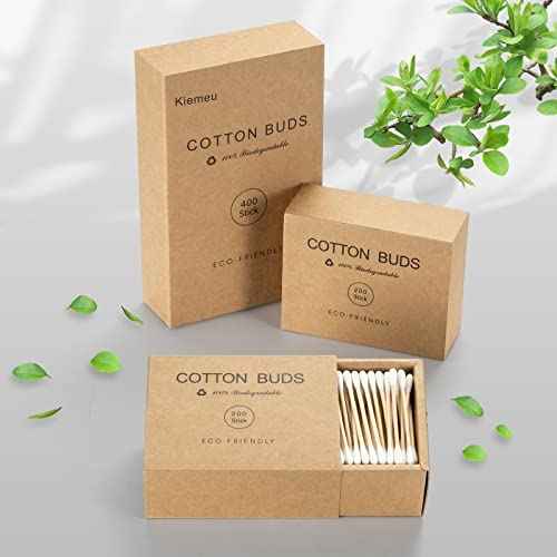 Bamboo Qtips Cotton Swabs With Wooden Sticks Q Tips For Ears 400 Count Bamboo Cotton Buds