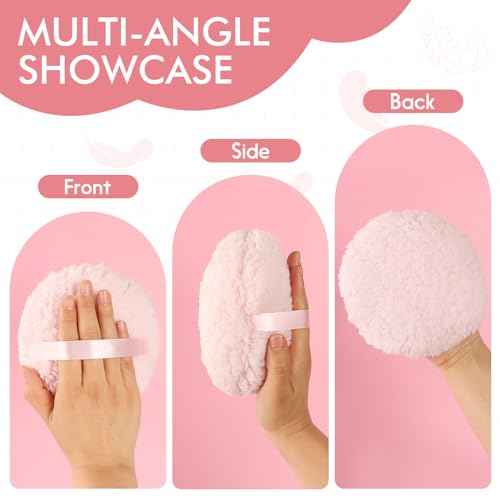 WSYUB Powder Puff, 6'' Powder Puff for Body Powder,Body Powder Puffs and Container,Oversize Dust Puffs for Women