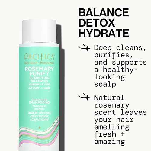 Pacifica Shampoo & Conditioner Set ? Rosemary Purify Invigorating Set with Cooling Mint for Clarifying and Detoxing, Sulfate-Free, Vegan & Cruelty-Free, 12 oz & 8 oz (Set of 2)