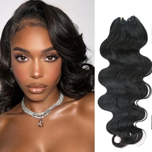 100% Human Hair Body Wave Knotless Pre-Separated Crochet Hair feather crochet human hair extensions for Women Natural Color 20 Inch 60g