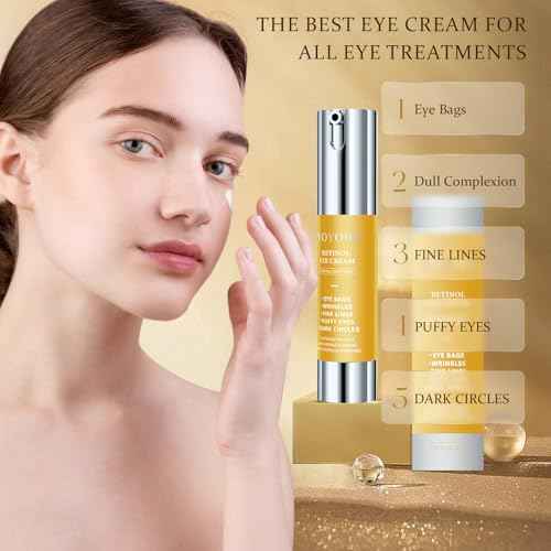 Retinol Under Eye Cream - Anti Aging Eye Cream for Dark Circles and Puffiness, Eye Bags, Wrinkles Fine Lines Skin Care Treatment Firming & Lifts for Man and Women - Gold 20ml