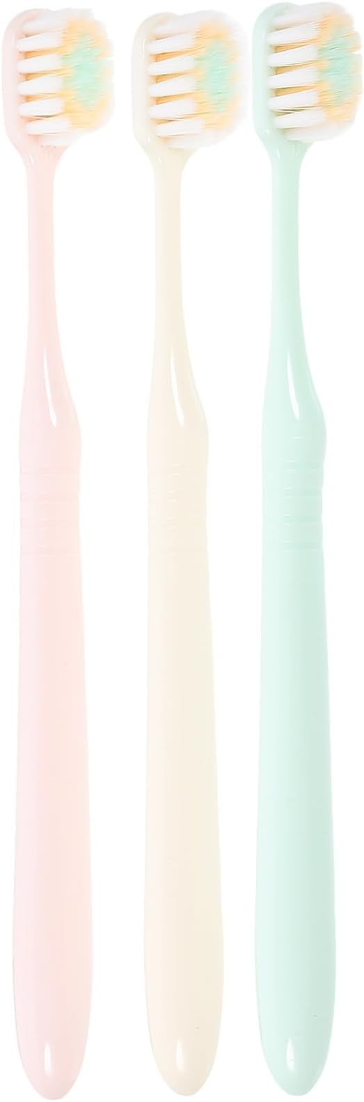 Soft Bristle Toothbrushes 3pcs, Extra Soft Bristles Wide Head, Adult Manual Toothbrushes for Gum Care and Home Use