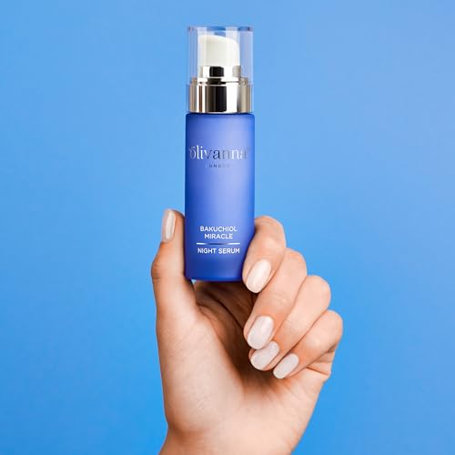 Bakuchiol Miracle Night Serum - Retinol Serum for Face - Restores Luminosity, Firms, Plumps and Hydrates Skin - Facial Moisturizer - 1 oz