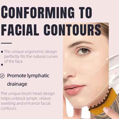1/2 PCS Lymphatic Contour Face Brush for Sculpting ? Anti-Puffiness, Detox & Lift, Improves Skin Glow & Absorption (1 Pcs Contour Face Brush)