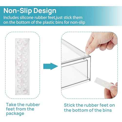 Vtopmart 12.1''W Clear Stackable Storage Drawers,2 Pack Acrylic Plastic Organizers Bins for Makeup Palettes, Cosmetics, and Beauty Supplies,Ideal for Vanity, Bathroom,Cabinet,Desk Organization