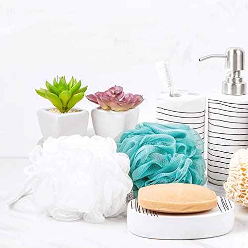 BTYMS 6 Pcs Shower Pouf 60g Bath Loofah Shower Sponge Loofahs Exfoliating Mesh Puff Body Wash Sponge