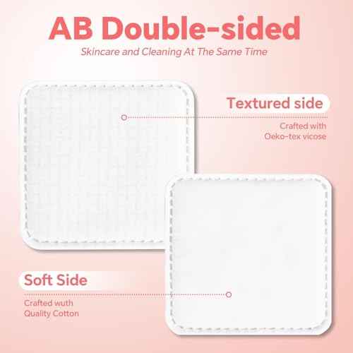 Square Cotton Pads,100% Cotton, Not to Shed or Fall Apart, 60 Count, Unique Triple-Layer Design for Daily Skin Care