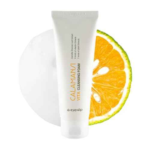 eyeNlip Calamansi Vita Cleansing Foam 4.23?fl?oz - Revitalizing Cleanser with Calamansi Extract, Centella & Hyaluronic Acid for Gentle Daily Care, Korean Skincare