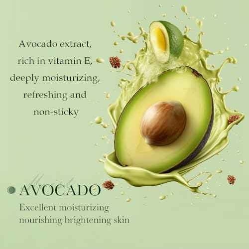 7pcs Avocado Skincare Kit, Skin Care Gift Set with Facial Cleanser, Toner, Lotion, Face Serum, Face Cream, Eye Cream, Lip Balm For Hydrating Skin Anti-Aging Skin For Women Teen Girls (7 Count)