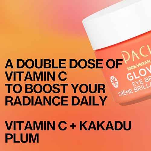 Pacifica Glow Baby Brightening Eye Cream ? Vitamin C Under Eye Cream for Dark Circles & Puffiness, Caffeine-Infused Eye Brightener for Tired Eyes Fragrance-Free 0.5 oz Clean Vegan Dermatologist Tested