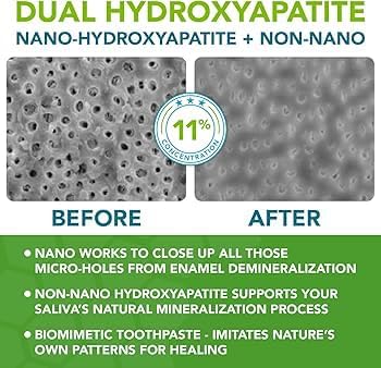 100% Pure Nano Hydroxyapatite Tooth Powder – Enamel Remineralization Support, Fluoride-Free Toothpaste Additive for Sensitivity & Cavity Defense, Pure HAp Powder 120 Grams