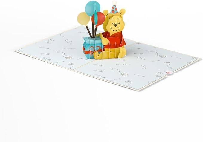 Lovepop Happy Birthday Pop-Up Card for Her and Him- 3D Disney Birthday Greeting Cards for Boys, Girls, Men, Women - Sweet as Hunny - 5" x 7" Pooh Bear Card - Blank Note Card & Envelope Included
