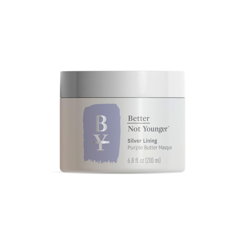 Better Not Younger Silver Lining Purple Hair Mask for Women 40+ – Deep Conditioning Treatment for Gray, Silver & Blonde Hair - Butter Mask with Plant-Based Oils – Hydrates & Neutralizes Brassiness