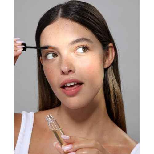 Cliganic Organic Castor Oil, 100% Pure (1oz Glass Bottle with Eyelash Kit) - For Eyelashes, Eyebrows, Hair & Skin
