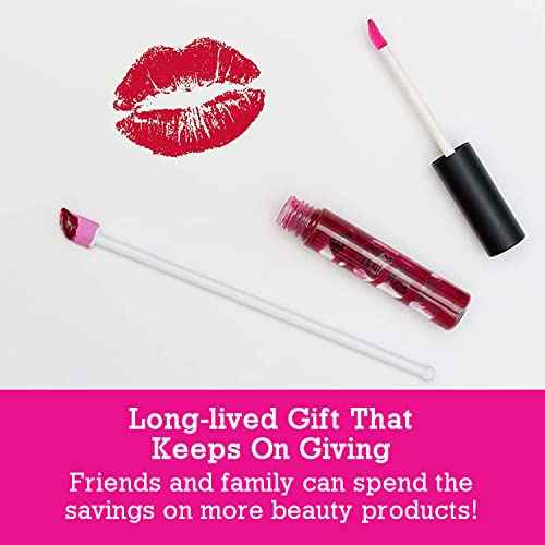 Spatty Lip Gloss Tiny Beauty Spatula (6 Inch Pink) Shark Tank Mom Made Scrapes Last Drop of Lipstick, Concealer, Chapstick, Tiny Makeup Cosmetics Gifts for Women, Teen, Grandma, Mom Stocking Stuffers