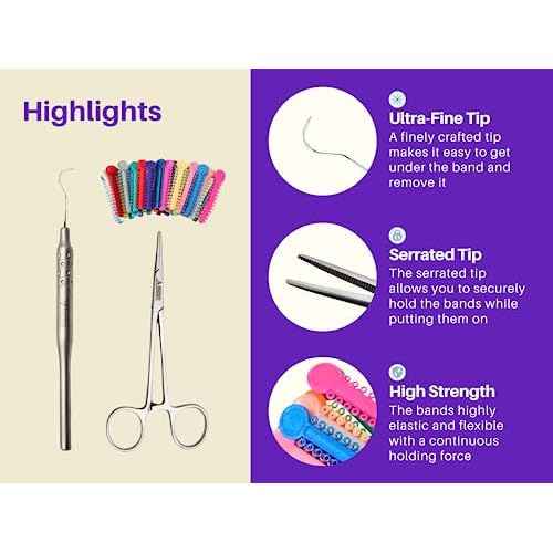ARTMAN INSTRUMENTS Dental Braces Color Changing Kit, Orthodontic Ties Changing kit, Change The Color of Your Braces Yourself in Minutes Ligas para Brackets Ortodoncia
