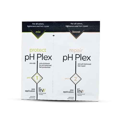LIW pH Plex Steps 1&2 Protect & Repair Hair Care Treatment - Use with Home Hair Color & Bleach Products - Salon Quality Professional Results at Home - 1 Sachet of Steps 1 & 2