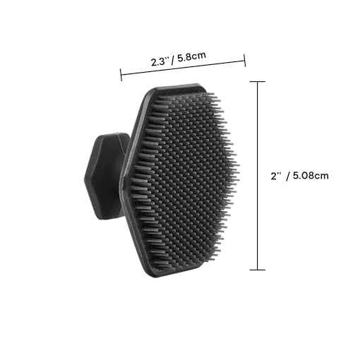 TOOLETRIES Men's Face Scrubber - Premium Silicone Facial Cleansing Brush, Gentle Exfoliator Pad & Soft-Touch Massager - Removes Dead & Dry Skin - Long Lasting Shower Accessories - Charcoal