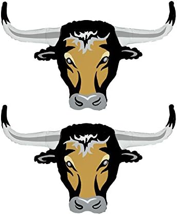 Set of 2 Long Horn Steer Cow 23" Foil Party Balloons