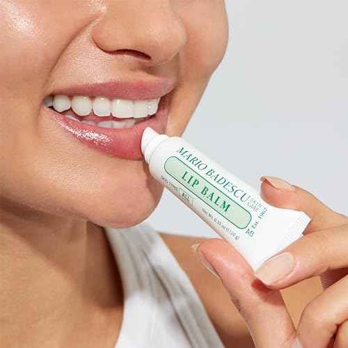 Mario Badescu Moisturizing Lip Balm for Dry Cracked Lips, Infused with Coconut Oil and Shea Butter, Ultra-Nourishing Lip Care Moisturizer for Soft, Smooth and Supple Lips