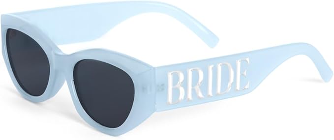xo, Fetti Blue Bride Sunglasses | Bachelorette Party Sunnies, Engagement Decorations, Bridal Shower Accessory, Bach Supplies, Bridesmaid Favors, Bride To Be Gift
