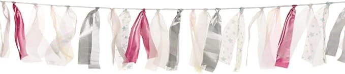 Multicolor Luminous Iridescent Ribbon Garland - 6 ft x 8.5" (1 Count) | Durable Party Decor - Perfect for Celebrations & Festive Events