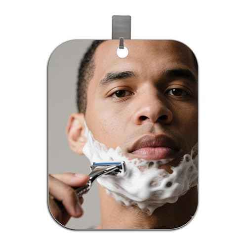 Shower Mirror Fogless for Shaving, Bathroom Accessories No Fog Shaving Mirror, 7"x5" Shatterproof Men's Woman Wall Mirrors, Anti Fog Makeup Small Mirror Travel Camping