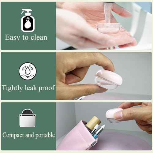 5 Pcs 10ml Small Travel Containers - Convenient Travel Jars for Creams, Travel Lotion Container, Travel Makeup Containers Essential Compact Size for Traveling