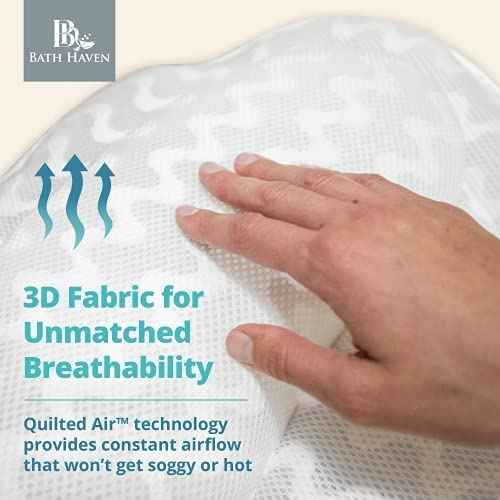 Bath Pillow for Tub, Luxury Bathtub Pillow Head and Neck Support, Relaxing Spa Cushion Head Rest for Tub, Bathtub Accessories for Women and Men with Quick Drying 3D Air Mesh Portable Washable