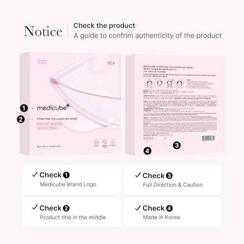 medicube Salmon DNA PDRN pink collagen jelly gel mask | overnight face mask for glass glow skin- elasticity, hydrating, firming and moisturizing | korean skincare, 28g, 4ea