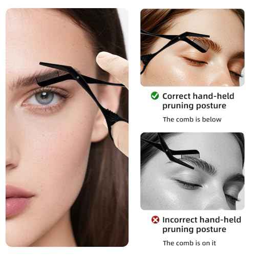 Eyebrow Scissors Trimmer with Comb Gift for Men and Women Stocking Stuffers