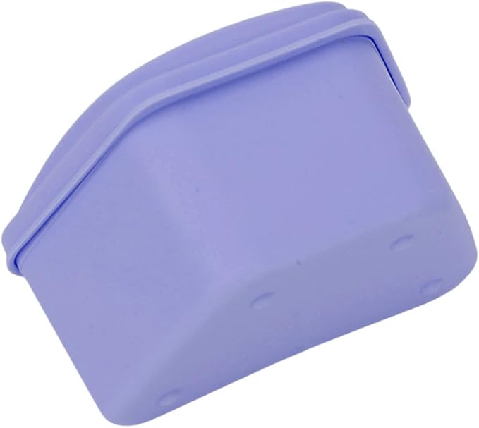 Trapezoid Retainer Case, Mouth Guard Cases, Denture Case Partial Tooth Case Denture Box Denture Storage Boxes, Travel Portable Denture Bath Box for Home Office Purple