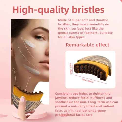 1/2 PCS Lymphatic Contour Face Brush for Sculpting ? Anti-Puffiness, Detox & Lift, Improves Skin Glow & Absorption (1 Pcs Contour Face Brush)