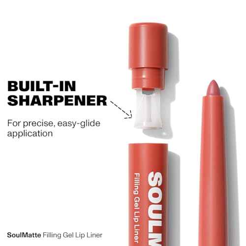 MORPHE Soulmatte Gel Lip Liner - Creamy Lip Pencil with a Matte Formula - Precision Contour Pencil with Sweet Almond & Tea Seed Oil for Long-Lasting Definition - Whipped (0.007 oz)