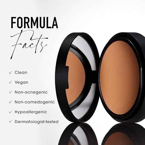 bareMinerals Barepro Skin-Perfecting Powder Foundation, Matte Pressed Powder Foundation Full Coverage with Plant-Based Squalene, Talc-Fee Pressed Powder Compact, Oil Control, Vegan