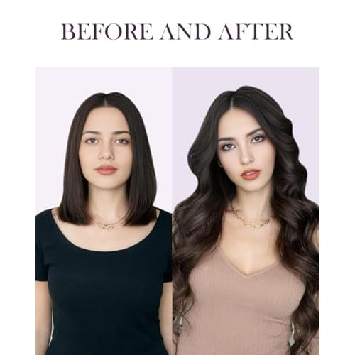 LaaVoo Hair Beaded Weft Hair Extensions Real Human Hair Beaded Weft Hair Extensions Human Hair Blonde Highlighted 22inch 50g