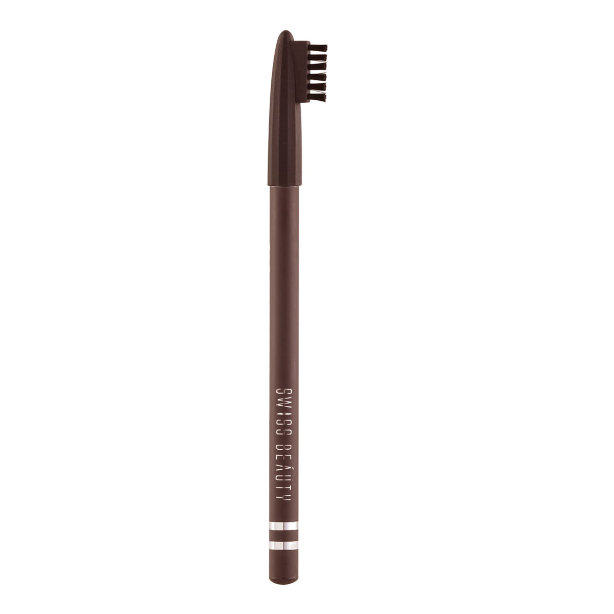 Swiss Beauty Waterproof Eyebrow Pencil With Brush | Smudge Proof Eyebrow Definer Pencil | Shade - 02 Dark Brown, 1.5G|