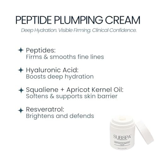 Peptide Plumping Cream ? Doctor-Developed Anti-Aging Moisturizer with Peptides, Hyaluronic Acid & Resveratrol ? Hydrates, Firms & Smooths Fine Lines ? 1.66 oz