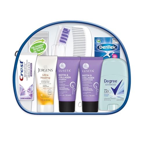 Convenience Kits International Women's Luseta Kit, Travel Size Toiletry Kit, Gifts for Women, 10 Piece Set