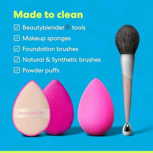 beautyblender Blendercleanser Tool Scrub Solid Cleanser ? Unscented Makeup Sponge & Brush Cleansing Bar ? Hand, Sponge, and Brush Cleanser, Removes Makeup & Buildup, Travel-Friendly, 1 oz