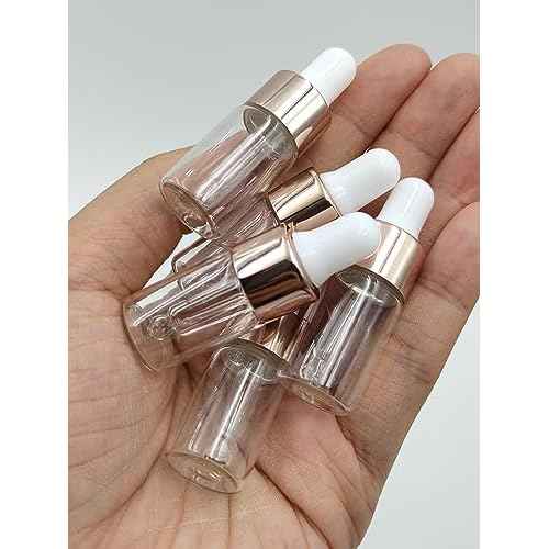 15Packs Sample Glass Dropper Bottles for Essential Oils, Mini Vials Perfume Aromatherapy Cosmetic Liquid Containers With Glass Eye Dropper (3ml)