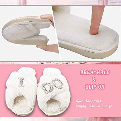 Bride To Be Gift Set - Makeup Bag, Slippers, Robe, Hair Clip - Wedding Gifts