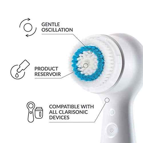 Clarisonic Deep Pore Facial Cleansing Brush Head Replacement | Compatible with Mia 1, Mia 2, Mia Fit, Alpha Fit, Smart Profile Uplift and Alpha Fit X, 1 Pack