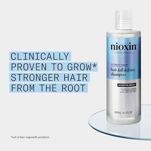 Nioxin Hair Fall Defense Shampoo | Activates Hair Follicles for Visibly Less Hair Loss| With Lauric Acid, Caffeine, Niacinamide and Sandalore