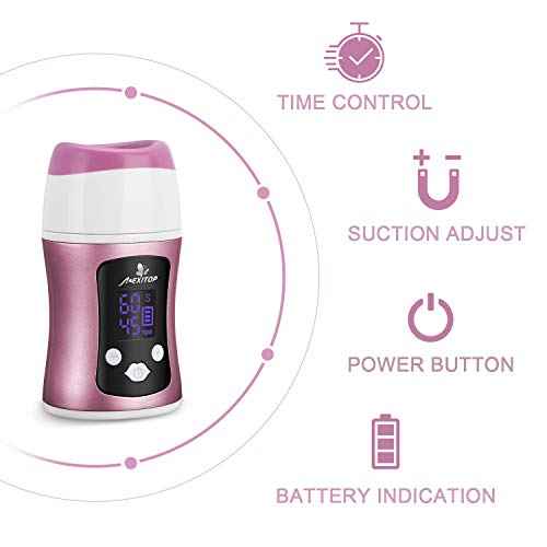 Lip Plumper - Lip Suction Booster Automatic, Intelligent Control (Time, Sucking), Digital Display, Charging via USB, Standing Design Lip Filler for Lip Make-Up (Bonus Sponge Pad Included)